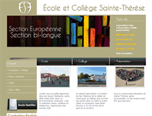 Tablet Screenshot of college-ste-therese.com